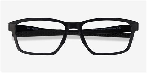 Oakley Metalink - Rectangle Satin Black Frame Glasses For Men | EyeBuyDirect