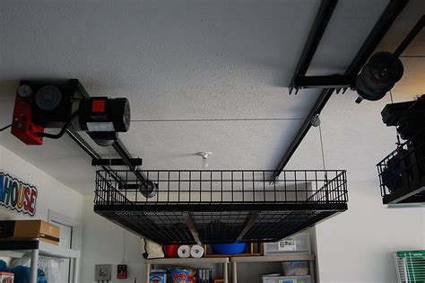 Amazon.com: Ceiling Storage Lift Raises 500 Pounds of Your Items to Ceiling of Garage, Huge ...