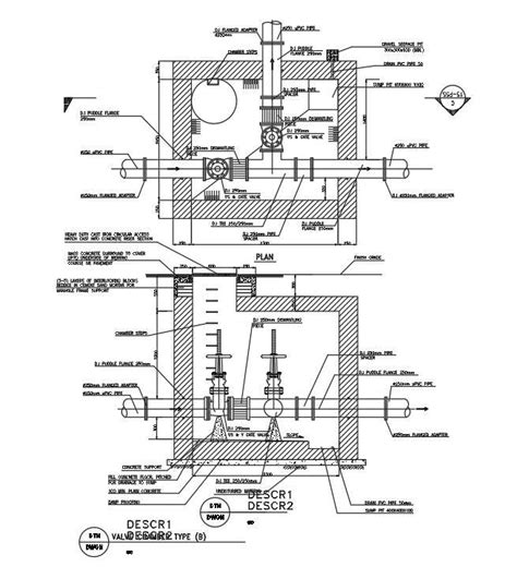 The construction detail of the wash valve chamber type B is given in this AutoCAD model.Download ...