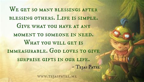 We get so many blessings after blessing others - Tejas Patel