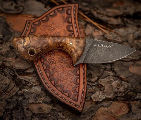 Custom Fixed Blade Knife Handmade Sheath Every Day Carry EDC Filework Knives Fixed Blade Custom ...