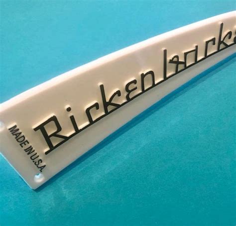 White Rickenbacker Truss Rod Cover with Raised Letters | Etsy