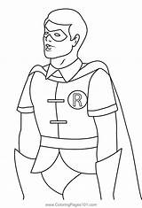 Robin Coloring Page For Kids  Free Super Friends Printable sketch template