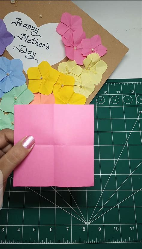 How to make an easy origami pop up flower bouquet card for mother s day part 2 by bushraorigami ...