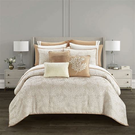 Better Homes & Gardens Beige 12 Piece Bed in a Bag Comforter Set with ...