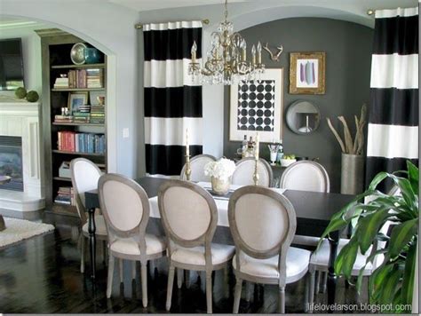 life.love.larson | Home, Black and white dining room, Diy curtains