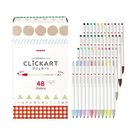 Zebra Clickart Ballpoint Marker Pen (48 colors) – Everything Calligraphy