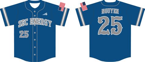 SEC Energy Custom Baseball Jerseys