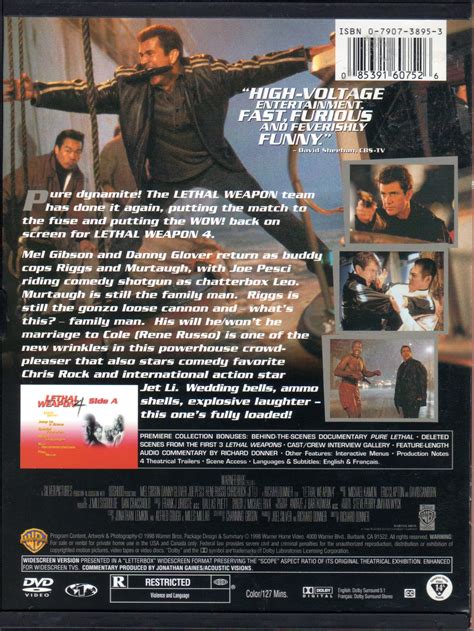 “LETHAL WEAPON 4” DVD: (LIMITED EDITION) Mel Gibson, Danny Glover, Joe ...