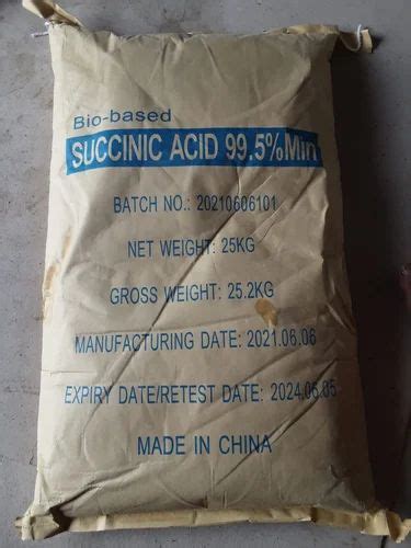 Succinic Acid, 25kg at best price in Mumbai | ID: 27049107912