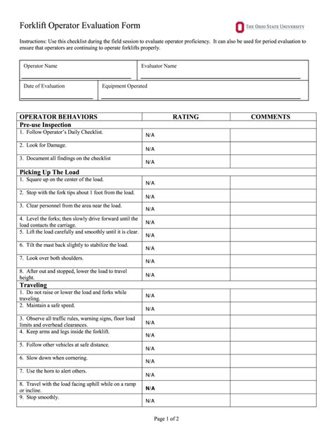 Forklift Operating Risk Assessment Pdf - Fill Online, Printable, Fillable, Blank | pdfFiller