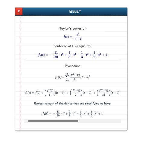 Taylor polynomial calculator | Taylor series expansion calculator