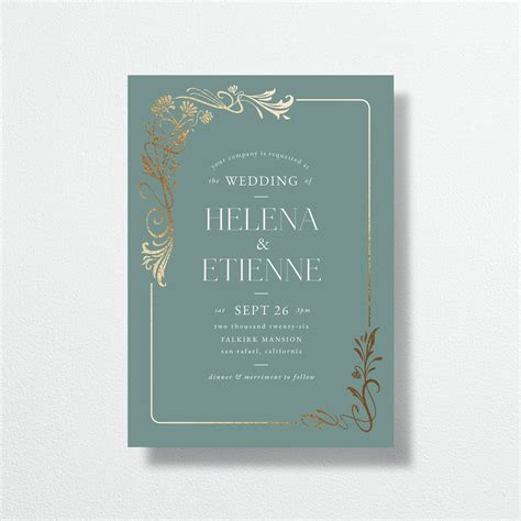 Nouveau Frame Wedding Invitations | The Knot