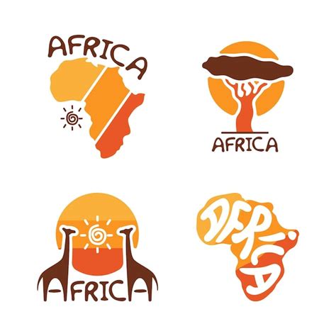 Free Vector | Set of african logo templates