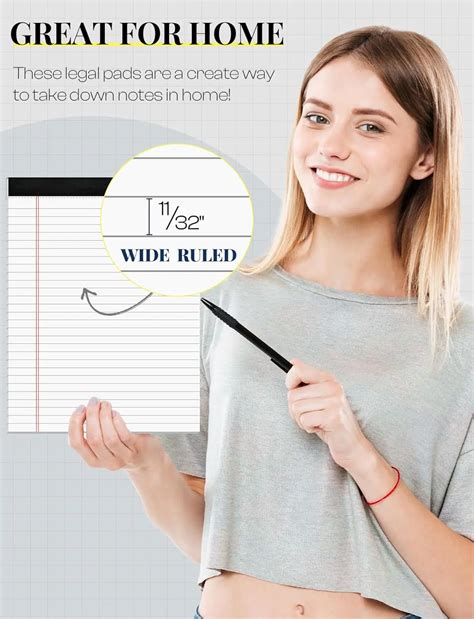 Custom White Legal Note Pads Wide Ruled And Holder Lined Sheets Book Refills Memo Notepads ...