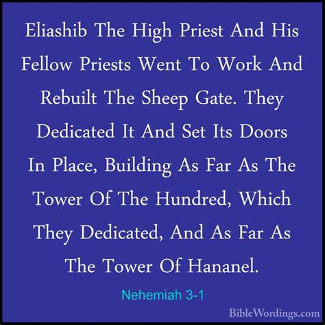 Nehemiah 3 - Holy Bible English - BibleWordings.com