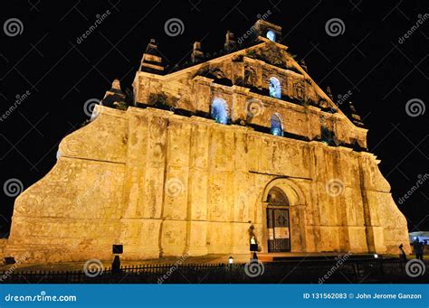 Paoay Church at Night Philippines Stock Image - Image of unesco, asia ...