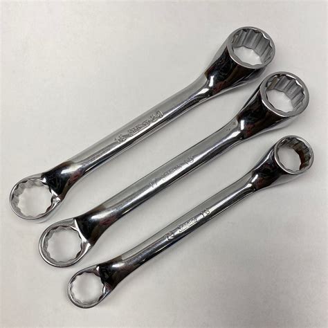 Snap On 3pc Metric Offset Double Box End Wrench Set, 12pt 15-20mm ...