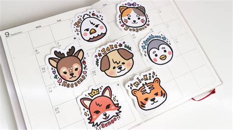 ENHYPEN Animal Emoticon Sticker Set 7 Stickers Kpop - Etsy