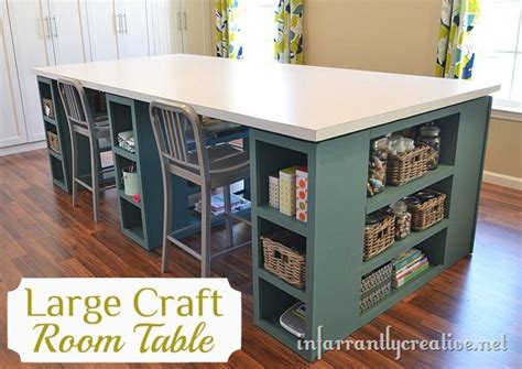 DIY Craft Room Storage Table - The Inspired Room