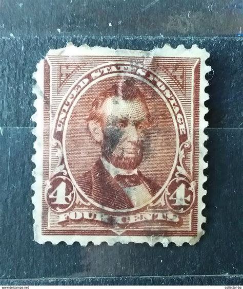 RARE LINCOLN USA 1894, 4 FOUR cent VINTAGE STAMP TIMBRE " | For sale on Delcampe" | Vintage ...