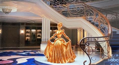 CONCEPT ART: Golden Cinderella Statue Revealed for Disney Wish Atrium Aboard Disney Cruise Line ...