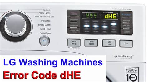 LG washer error code dHE