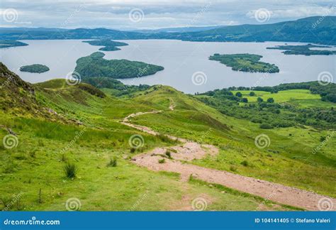 Panoramic Sight from Conic Hill Over Loch Lomond in the Council Area of Stirling, Scotland ...