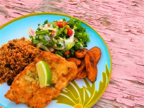 Fried Barracuda with Fried Plantains and Salad : Recipes : Cooking Channel Recipe | Cooking Channel