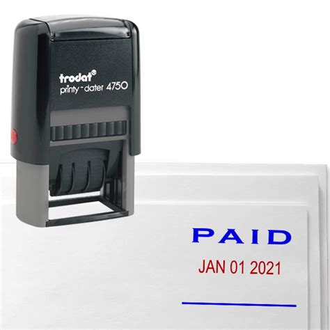 PAID Stamp with Custom Date - Simply Stamps