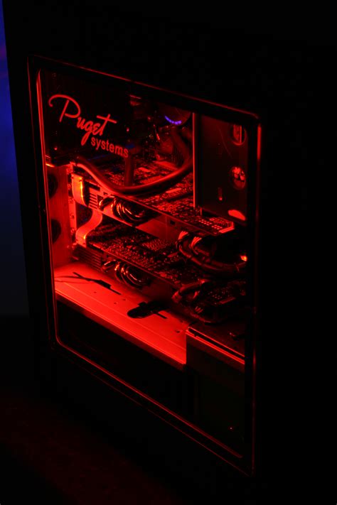 Configure PC w/ Case Mod Package - Red LED Lighting w/ Remote