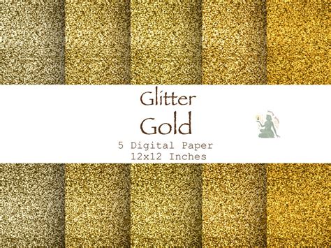 Gold Glitter Digital Paper Graphic by PawsitivelyAesthetic · Creative ...