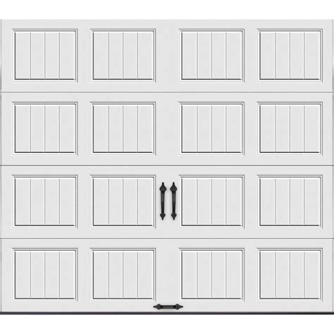 Clopay Gallery Collection 9 ft. x 7 ft. 6.5 R-Value Insulated Solid White Garage Door GR1SP_SW ...