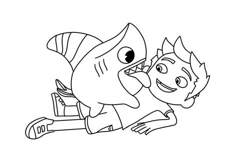 Sharkdog Coloring Pages - Coloring Home