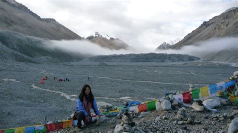 Sleep less, dream more - A tent at 5.150 meters altitude at the Everest Base Camp (Tibet ...