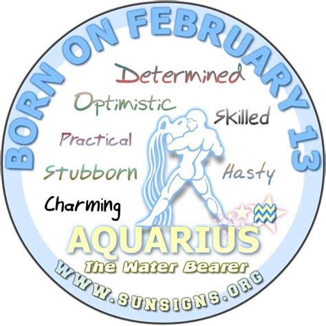 February 13 – Aquarius Birthday Horoscope Personality Characteristics ...