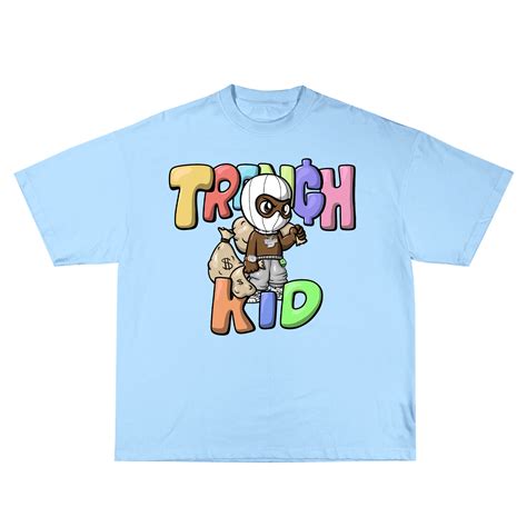 Lil Tjay Merch Trench Kid Tee Blue – Cantapas Store