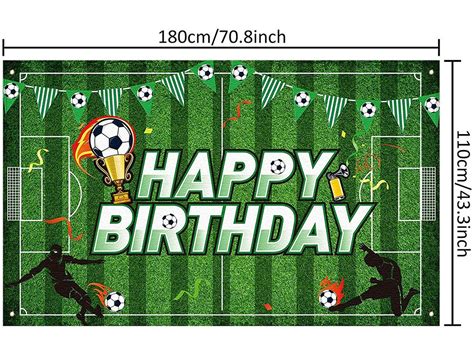 Soccer Birthday Party Backdrop Football Field Photo Background | Etsy