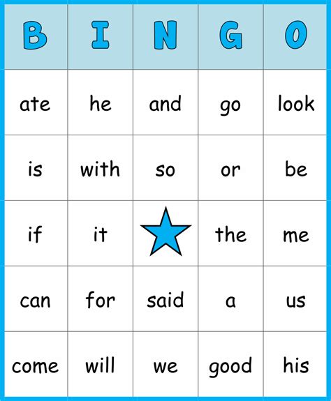 Sight Word Bingo Cards - 10 Free PDF Printables | Printablee