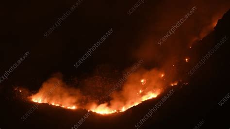 Table Mountain fire, April 2021, timelapse - Stock Video Clip - K010 ...