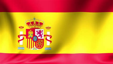 Spain Flag Waving Seamless Loop In 4K And 30fps. Spanish Loopable Flag ...