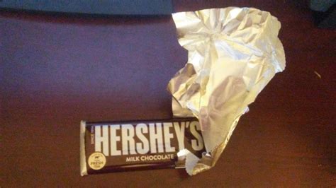 I was given a chocolate bar wrapped in a Hershey's wrapper wrapped in ...