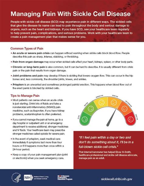 Managing Pain With Sickle Cell Disease Fact Sheet | NHLBI, NIH