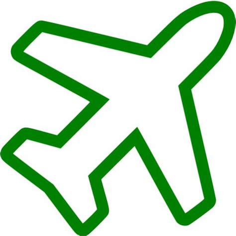 Green airplane 5 icon - Free green airplane icons