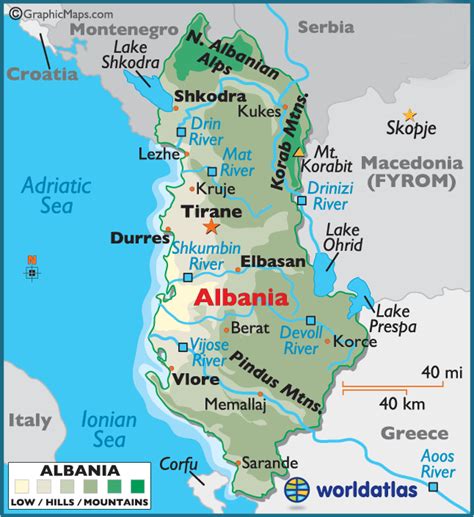 Albania Large Color Map | Albania Maps & Facts