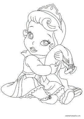 Baby Disney princesses coloring Pages - AnimationsA2Z | Disney princess ...