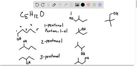 SOLVED: Draw the condensed structural formulas and give the IUPAC names of all the alcohols that ...