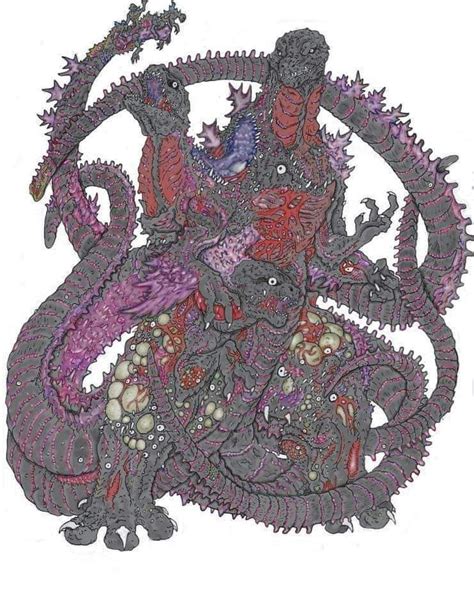 an intricately designed drawing of two people on top of a giant octopus like creature