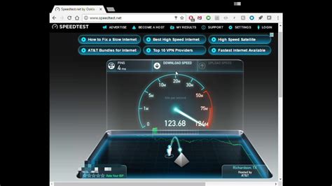 AT&T Fiber 100 Mbps Speedtest.net - YouTube