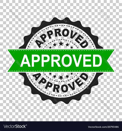 Approved seal stamp icon approve accepted badge Vector Image